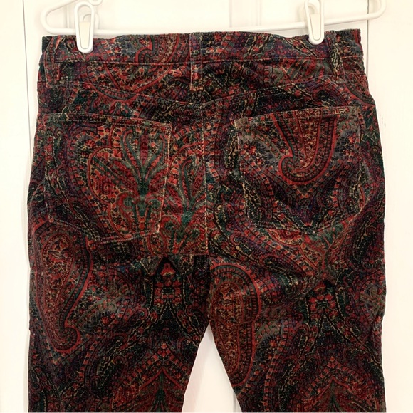 LRL LAUREN JEANS Paisley Corduroy Classic Straight Fit Jeans - Picture 4 of 8